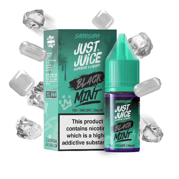Black MInt E-Liquid Nicotine Salt By Just Juice Mint Series 10ml - Vapestore Direct