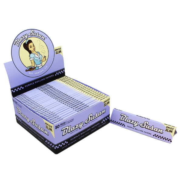 Blazy Susan King Size Purple Rolling Papers - Vapestore Direct