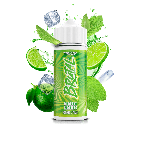 Frozen Mojito E-Liquid Shortfill Brutal Range By Just Juice 100ml - Vapestore Direct