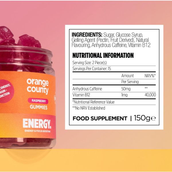 Orange County Energy Caffeine Gummies - Vapestore Direct