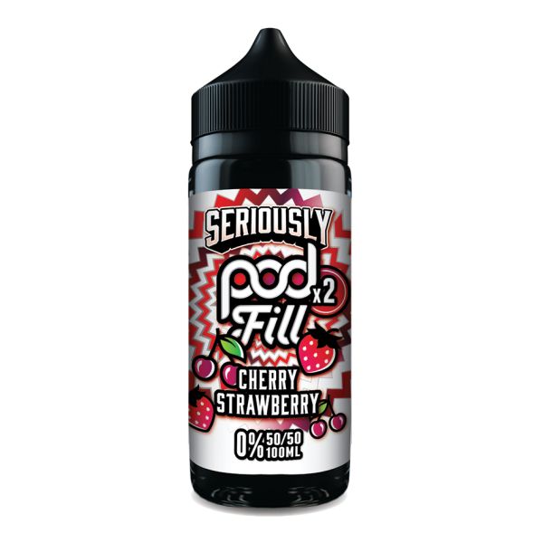 Cherry Strawberry Seriously Pod Fill X2 E-Liquid Shortfill by Doozy Vape 100ml - Vapestore Direct