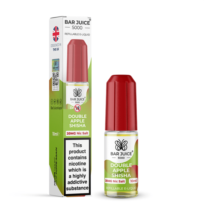 Double Apple Shisha E-Liquid Nicotine Salt By Bar Juice 10ml - Vapestore Direct