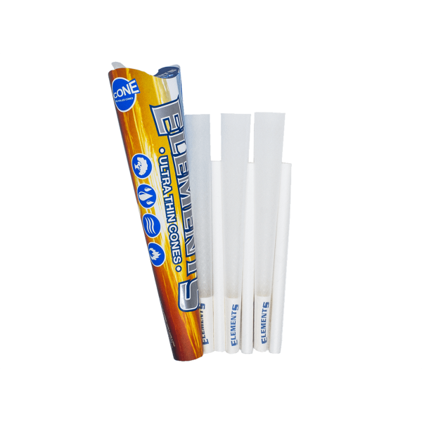Elements King Size Blue Rice Paper Pre-Rolled Cones - Vapestore Direct