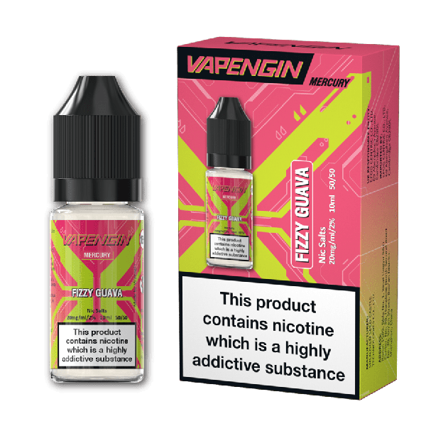 Fizzy Guava Mercury E-Liquid Nicotine Salt By Vapengin 10ml - Vapestore Direct