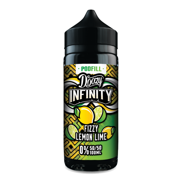 Fizzy Lemon Lime INFINITY Podfill E-Liquid Shortfill By Doozy Vape 100ml - Vapestore Direct