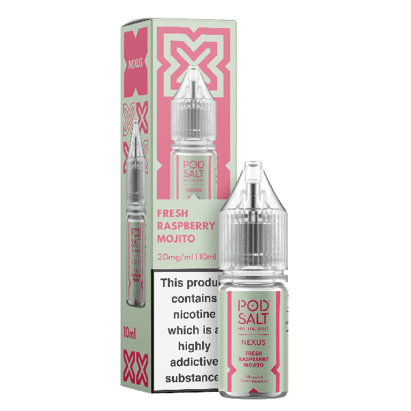 Fresh Raspberry Mojito NEXUS E-Liquid Nicotine Salt By Pod Salt 10ml - Vapestore Direct