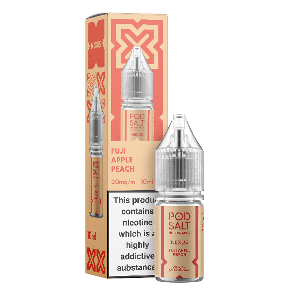 Fuji Apple Peach NEXUS E-Liquid Nicotine Salt By Pod Salt 10ml - Vapestore Direct