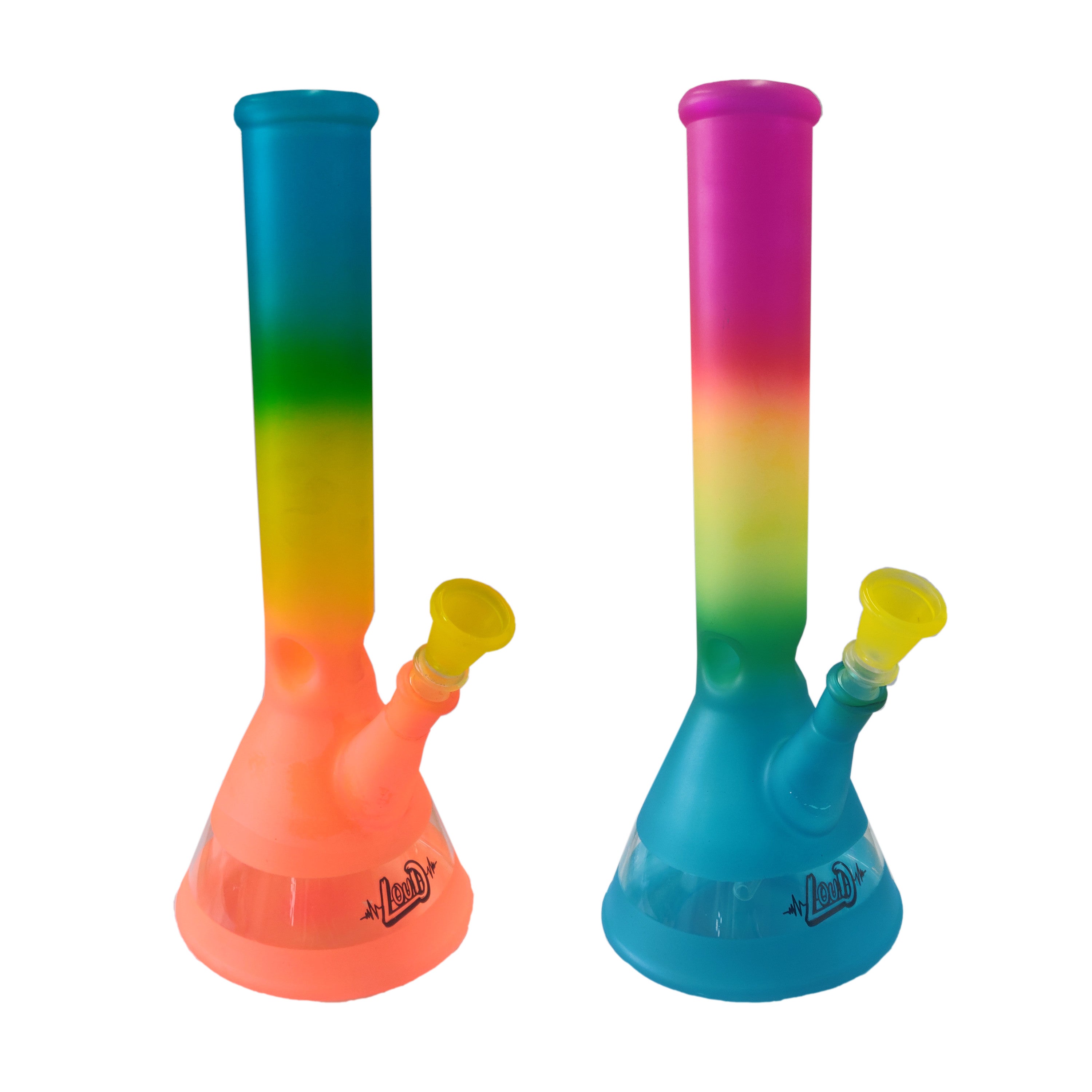 30cm Loud Glass Mixed Colour Waterpipe - GB1013 - Vapestore Direct