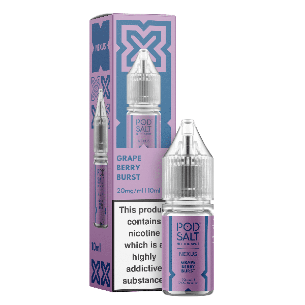 Grape Berry Burst NEXUS E-Liquid Nicotine Salt By Pod Salt 10ml - Vapestore Direct