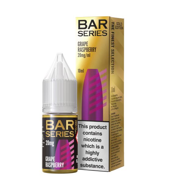 Grape Raspberry GOLD EDITION E-Liquid Nicotine Salt By Bar Series 10ml - Vapestore Direct