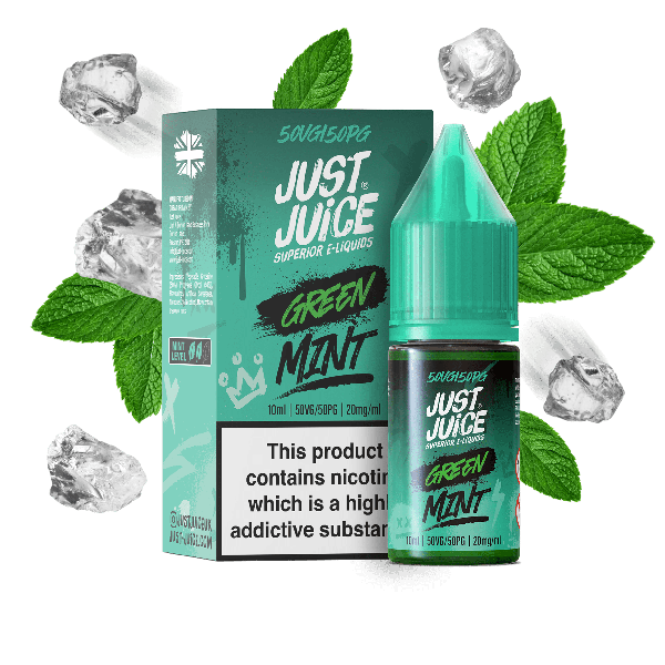 Green MInt E-Liquid Nicotine Salt By Just Juice Mint Series 10ml - Vapestore Direct