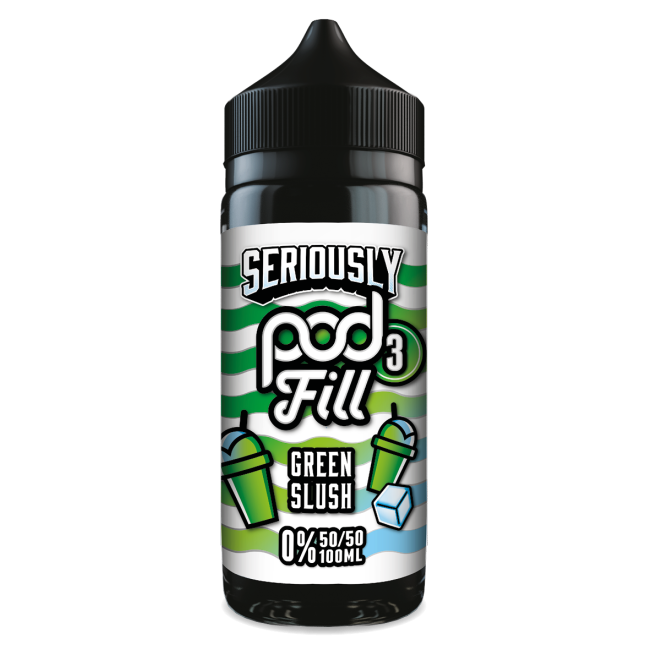 Green Slush Seriously Pod Fill 3 E-Liquid Shortfill By Doozy Vape 100ml - Vapestore Direct