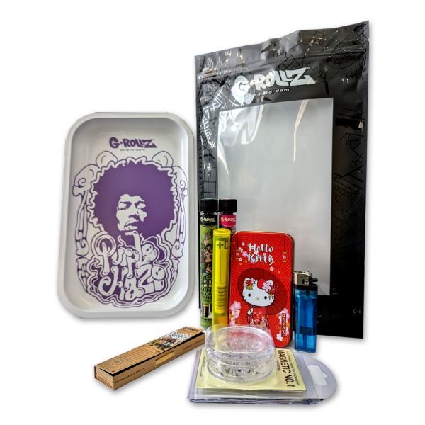 G.Rollz White Jimi Hendrix Large Rolling Tray Gift Set - Vapestore Direct