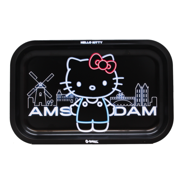 G.Rollz Hello Kitty Metal Rolling Tray - Neon Amsterdam - Vapestore Direct