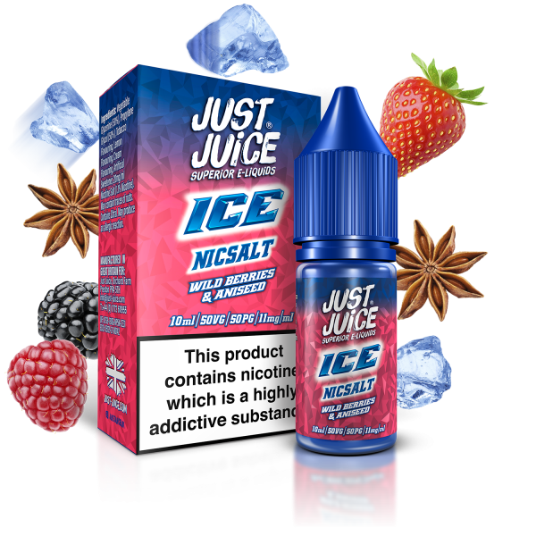 Wild Berries & Aniseed ICE E-Liquid Nicotine Salt By Just Juice 10ml - Vapestore Direct