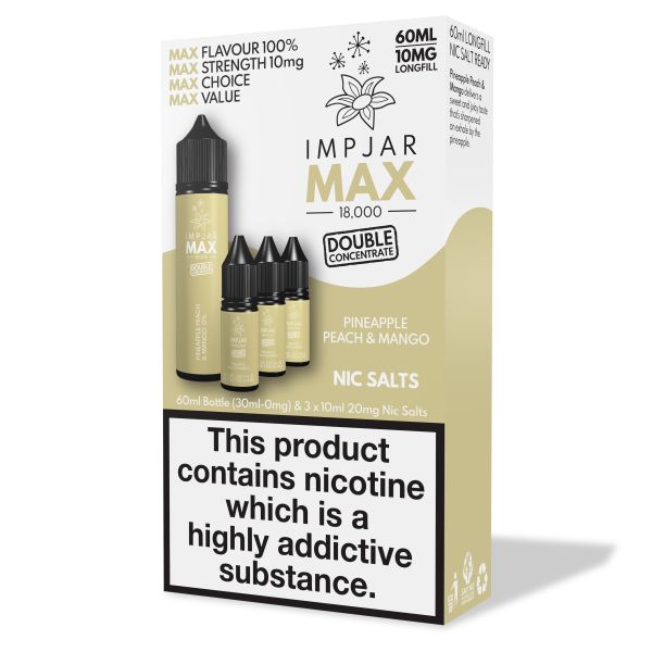 Pineapple Peach & Mango E-Liquid MAX 18000 Longfill By Impjar 60ml - Vapestore Direct