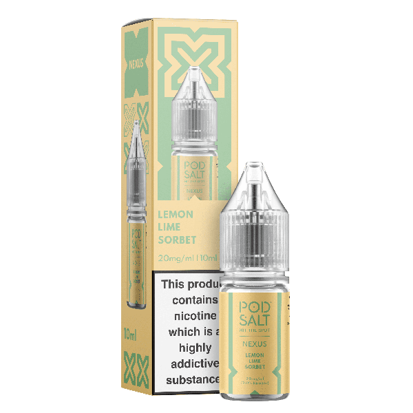 Lemon Lime Sorbet NEXUS E-Liquid Nicotine Salt By Pod Salt 10ml - Vapestore Direct