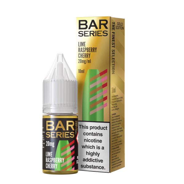 Lime Raspberry Cherry GOLD EDITION E-Liquid Nicotine Salt By Bar Series 10ml - Vapestore Direct