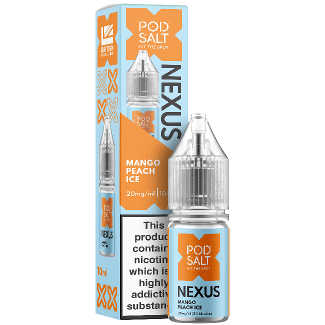 Mango Peach NEXUS E-Liquid Nicotine Salt By Pod Salt 10ml - Vapestore Direct