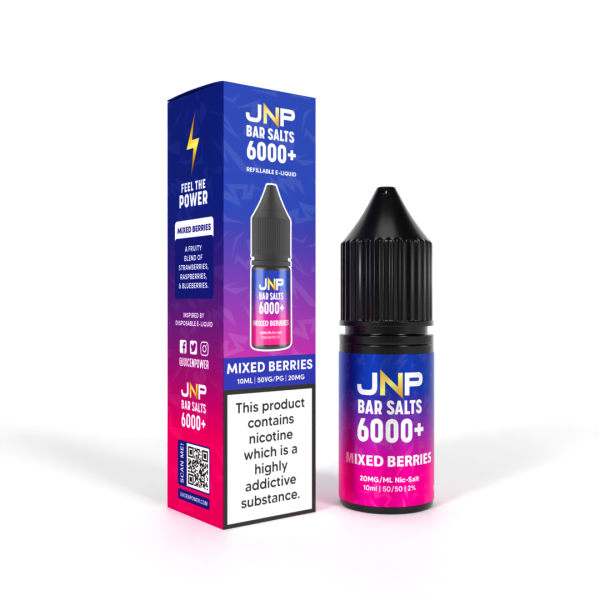 Mixed Berries Bar Salts 6000+ E-Liquid Nicotine Salt By Juice N' Power 10ml - Vapestore Direct