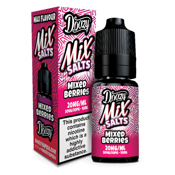 Mixed Berries E-Liquid Nicotine Mix Salts By Doozy Vape 10ml - Vapestore Direct