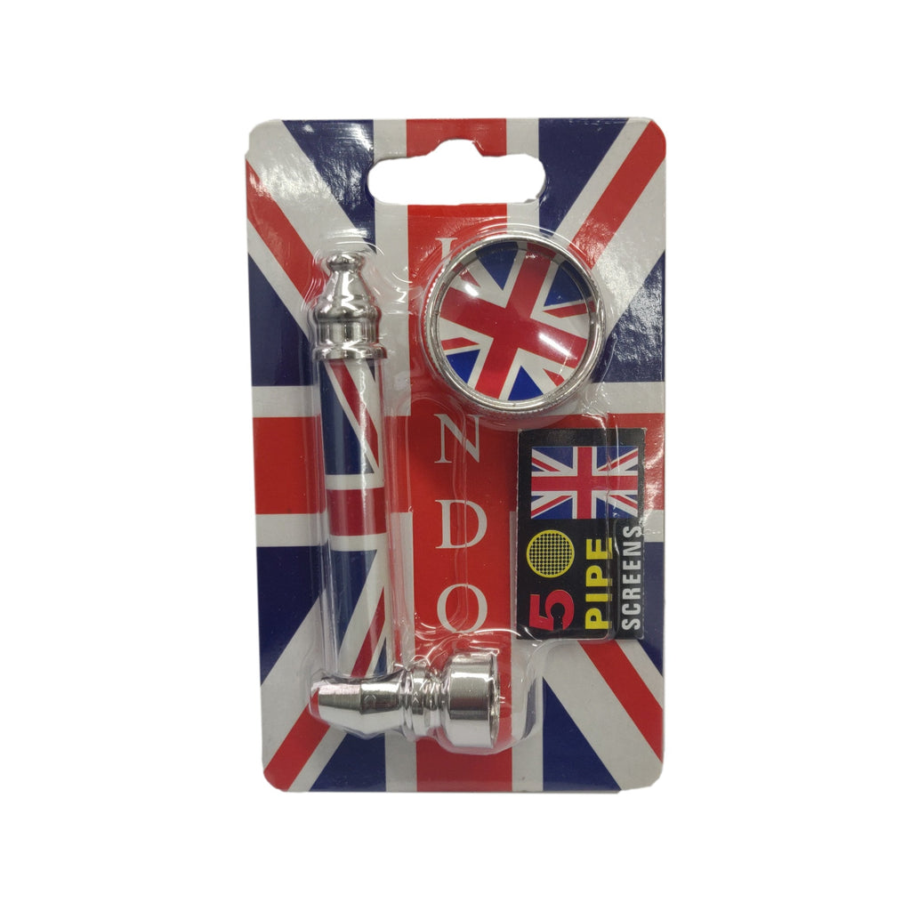 Union Jack Metal Pipe + Grinder Set - Vapestore Direct