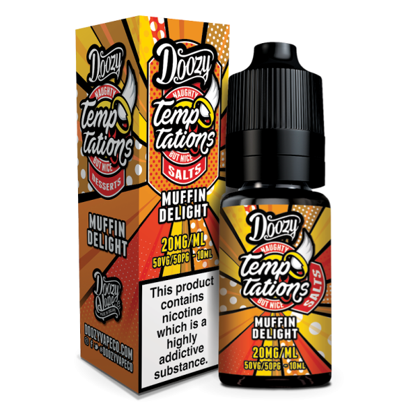 Muffin Delight Temptations E-Liquid Nicotine Salt By Doozy Vape 10ml - Vapestore Direct