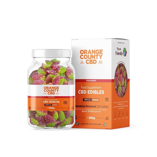Gummy Strawberries CBD Gummies By Orange County - Vapestore Direct