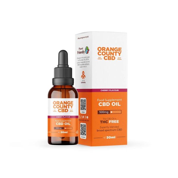 Orange County Broad Spectrum CBD Oil Tincture Wild Cherry 30ml - Vapestore Direct