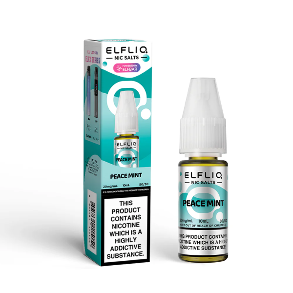 Peace Mint ELFLIQ E-Liquid Nicotine Salt By Elfbar 10ml - Vapestore Direct