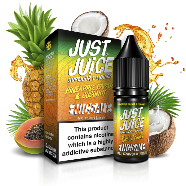 Pineapple Papaya & Coconut E-Liquid Nicotine Salt By Just Juice 10ml - Vapestore Direct