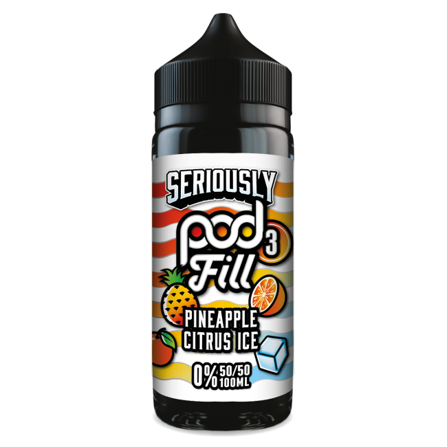 Pineapple Citrus Ice Seriously Pod Fill 3 E-Liquid Shortfill By Doozy Vape 100ml - Vapestore Direct