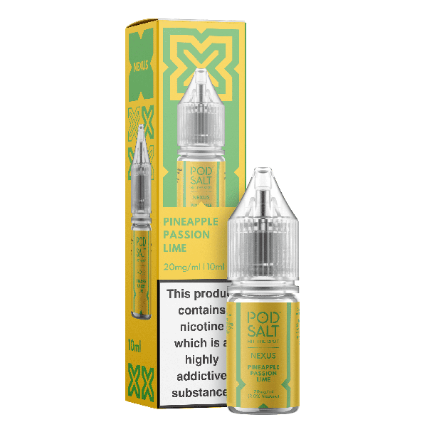 Pineapple Passion Lime NEXUS E-Liquid Nicotine Salt By Pod Salt 10ml - Vapestore Direct