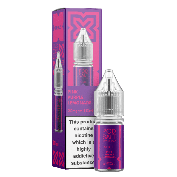 Pink Purple Lemonade NEXUS E-Liquid Nicotine Salt By Pod Salt 10ml - Vapestore Direct