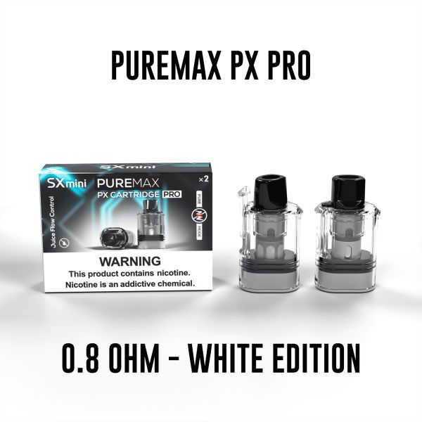SX Mini Puremax PX PRO Replacement Pods WHITE EDITION - Vapestore Direct