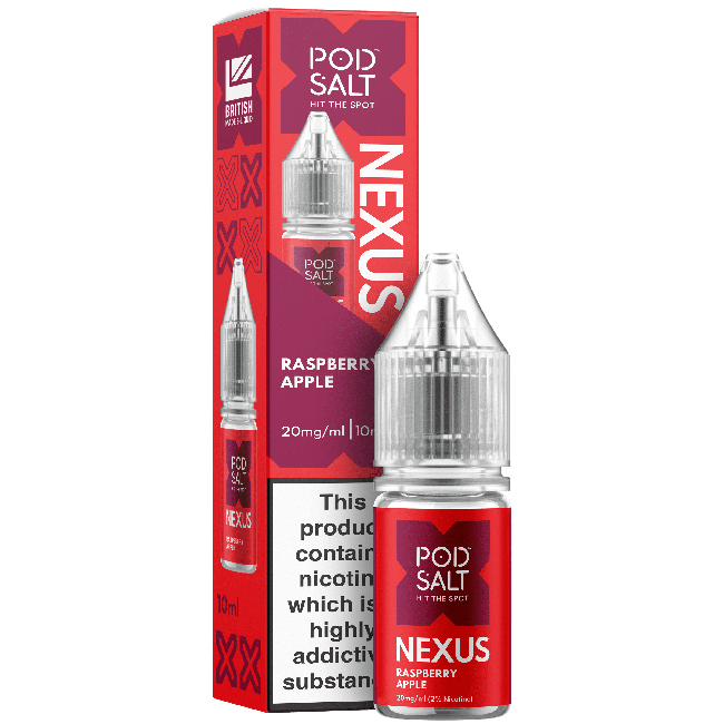 Raspberry Apple NEXUS E-Liquid Nicotine Salt By Pod Salt 10ml - Vapestore Direct