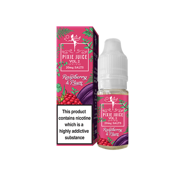 Raspberry & Plum E-Liquid Nicotine Salt By Pixie Juice Vol. 2 10ml - Vapestore Direct