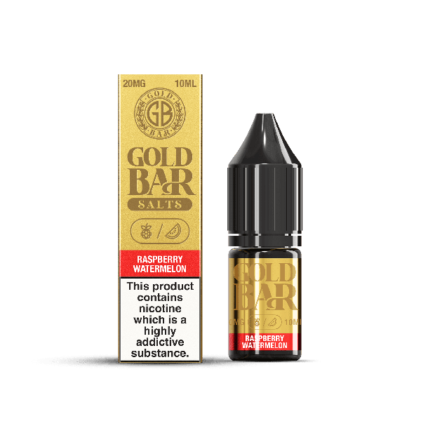 Rasberry Watermelon E-Liquid Nicotine Salt By Gold Bar 10ml - Vapestore Direct