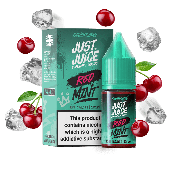 Red MInt E-Liquid Nicotine Salt By Just Juice Mint Series 10ml - Vapestore Direct