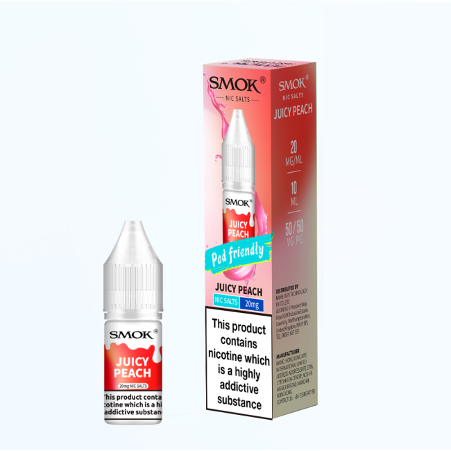 Juicy Peach E-Liquid Nicotine Salt By Smok 10ml - Vapestore Direct