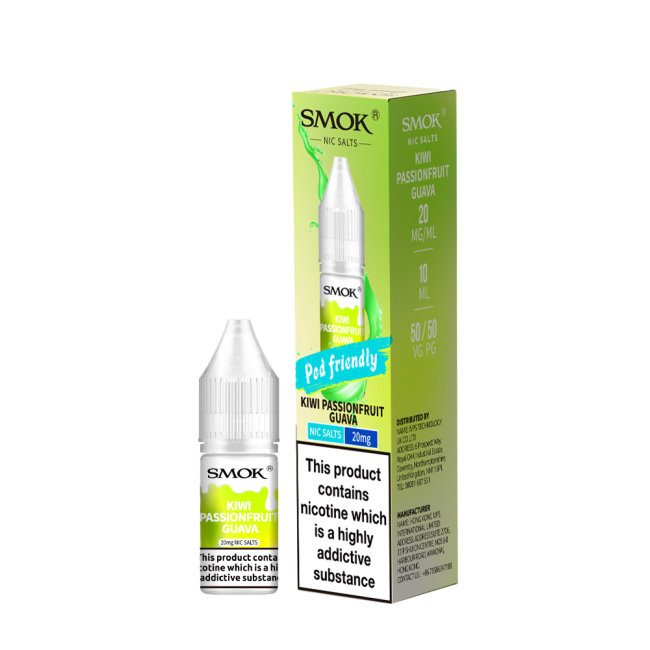 Kiwi Passion Fruit Guava E-Liquid Nicotine Salt By Smok 10ml - Vapestore Direct