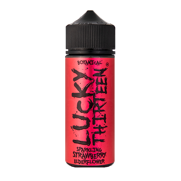 Sparkling Strawberry Elderflower E-Liquid Shortfill By Lucky Thirteen 100ml - Vapestore Direct