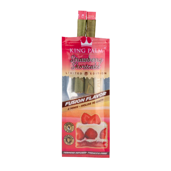 King Palm Terpene Infused Strawberry Shortcake Flavoured Mini Rolls - Vapestore Direct