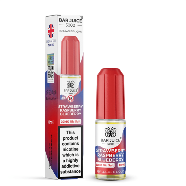 Strawberry Raspberry Blueberry E-Liquid Nicotine Salt By Bar Juice 10ml - Vapestore Direct