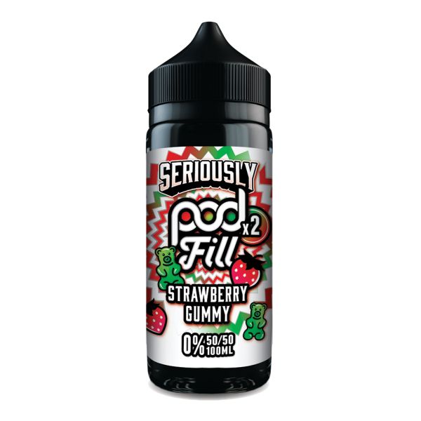 Strawberry Gummy Seriously Pod Fill X2 E-Liquid Shortfill by Doozy Vape 100ml - Vapestore Direct