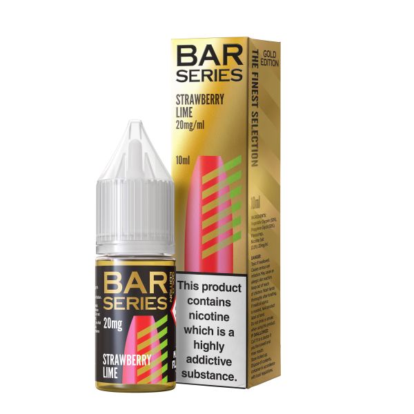 Strawberry Lime GOLD EDITION E-Liquid Nicotine Salt By Bar Series 10ml - Vapestore Direct