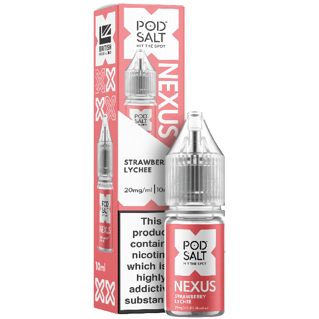 Strawberry Lychee NEXUS E-Liquid Nicotine Salt By Pod Salt 10ml - Vapestore Direct