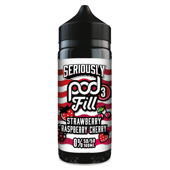 Strawberry Raspberry Seriously Pod Fill 3 E-Liquid Shortfill By Doozy Vape 100ml - Vapestore Direct