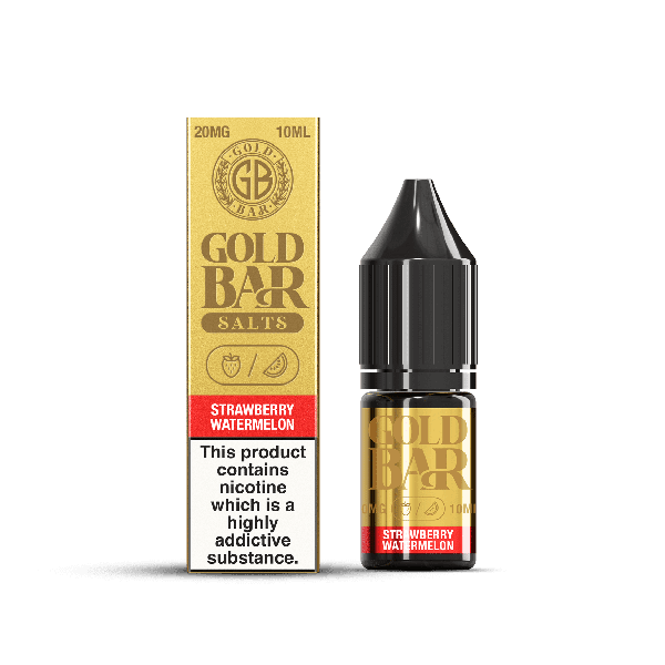 Strawberry Watermelon E-Liquid Nicotine Salt By Gold Bar 10ml - Vapestore Direct