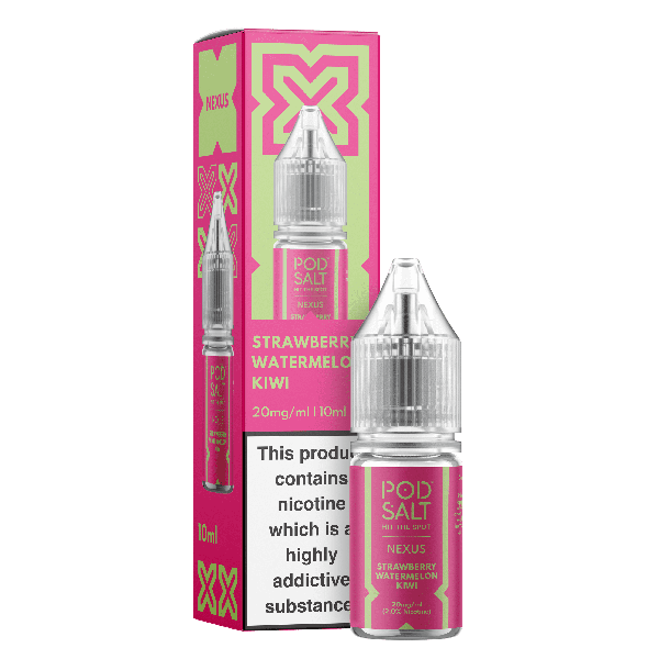 Strawberry Watermelon Kiwi NEXUS E-Liquid Nicotine Salt By Pod Salt 10ml - Vapestore Direct